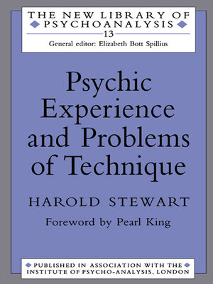 cover image of Psychic Experience and Problems of Technique